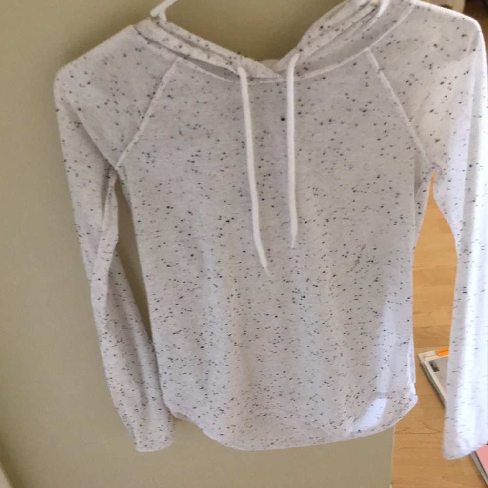White speckled hoodie